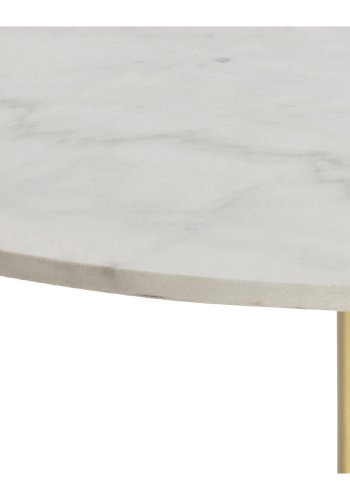 ACT NORDIC Corby rundt salongbord - hvit marmor og messingmetall (80)