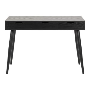 ACT NORDIC Neptune skrivbord - svart ask melamin / metall, med 3 ldor (110x50)