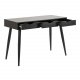 ACT NORDIC Neptun skrivebord - sort asketrsmelamin/metal, m. 3 skuffer (110x50)