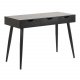 ACT NORDIC Neptun skrivebord - sort asketrsmelamin/metal, m. 3 skuffer (110x50)