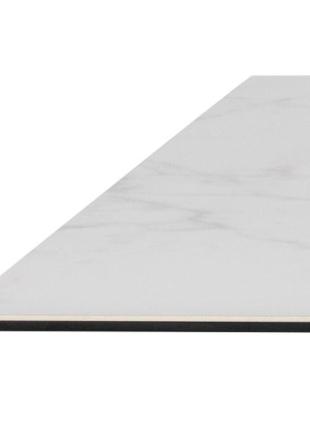 ACT NORDIC Heaven Esstisch - weißes Glas/Keramik und schwarzes Metall (200x100)