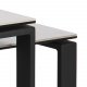 ACT NORDIC Katrine Couchtisch-Set – weißes Glas/Keramik und schwarzes Metall (115 x 69)