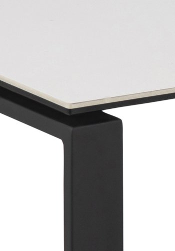 ACT NORDIC Katrine Couchtisch-Set – weißes Glas/Keramik und schwarzes Metall (115 x 69)