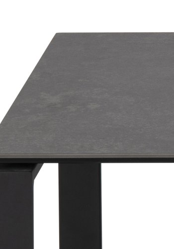ACT NORDIC Katrine Couchtisch-Set – schwarzes Glas/Keramik und schwarzes Metall (115 x 69)
