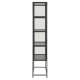 ACT NORDIC Seaford vitrineskab, m. 2 lger og 4 hylder - glas, sort melamin ask og sort metal