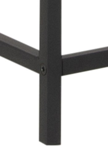 ACT NORDIC Seaford vitrineskab, m. 2 lger og 4 hylder - glas, sort melamin ask og sort metal