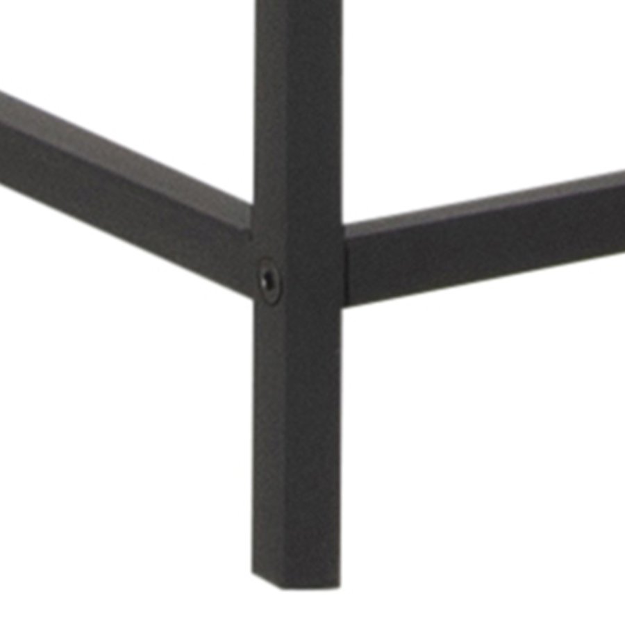 ACT NORDIC Seaford vitrineskab, m. 2 lger og 4 hylder - glas, sort melamin ask og sort metal