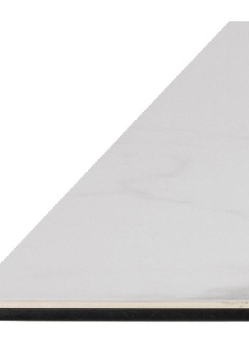 ACT NORDIC Heaven spisebord - hvitt glass/keramikk og sort metall (160x90)