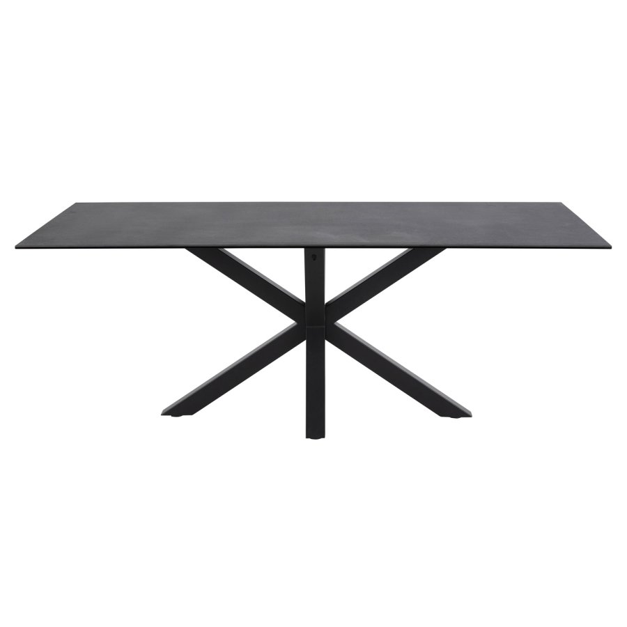 ACT NORDIC Heaven Esstisch - schwarzes Glas/Keramik und schwarzes Metall (160x90)