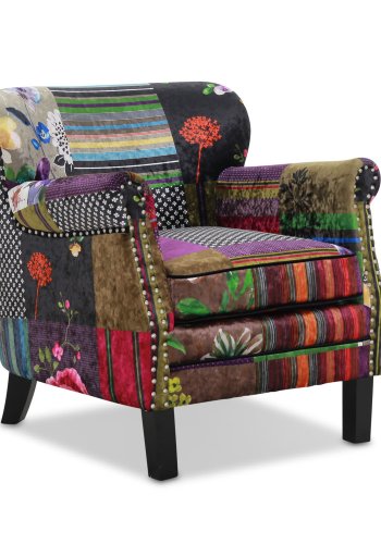 HAGA Leeds lenestol - flerfarget polyester og tre