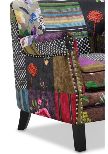 HAGA Leeds lenestol - flerfarget polyester og tre