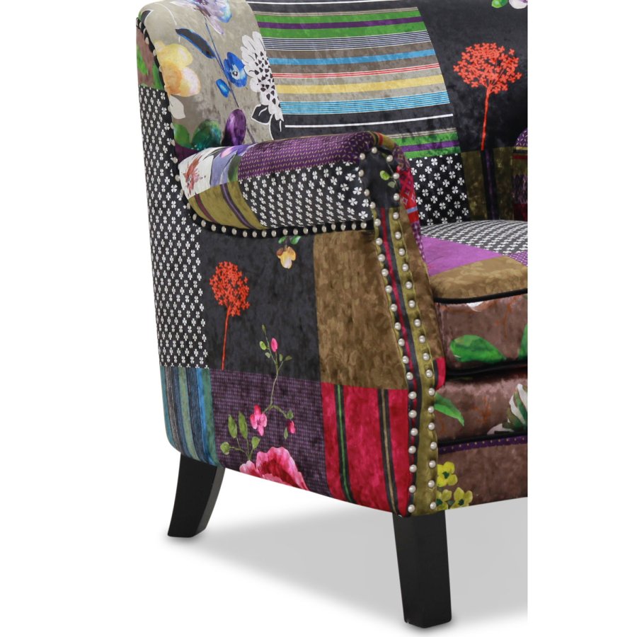 HAGA Leeds lenestol - flerfarget polyester og tre