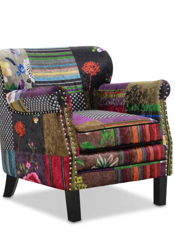 HAGA Leeds lenestol - flerfarget polyester og tre