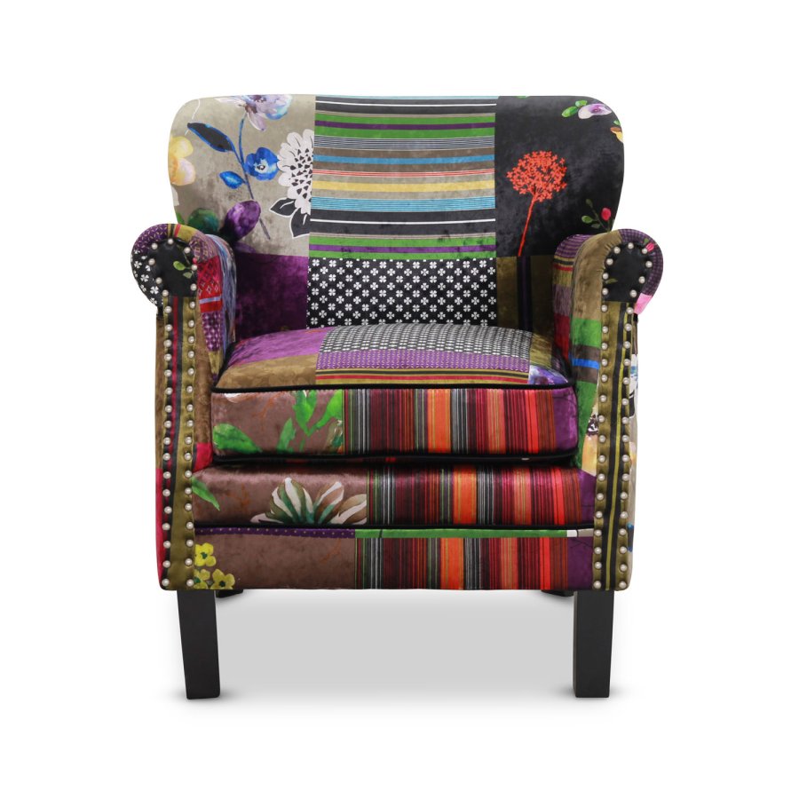 HAGA Leeds lenestol - flerfarget polyester og tre