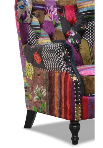 HAGA London lenestol - flerfarget polyester og tre