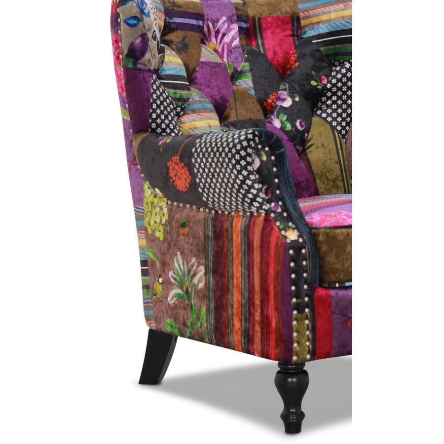 HAGA London lenestol - flerfarget polyester og tre