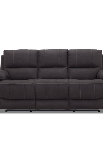 HAGA Texas 3 pers. recliner sofa - grå polyester og plastik