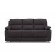 HAGA Texas 3 pers. recliner sofa - grå polyester og plastik