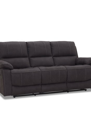 HAGA Texas 3 pers. recliner sofa - grå polyester og plastik