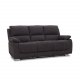 HAGA Texas 3 pers. recliner sofa - grå polyester og plastik