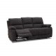 HAGA Texas 3 pers. recliner sofa - grå polyester og plastik