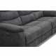 HAGA Lazy 3 pers. recliner sofa, m. USB stik - gr polyester og plastik