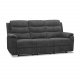 HAGA Lazy 3 pers. recliner sofa, m. USB stik - gr polyester og plastik