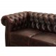 HAGA Liverpool 2. person chesterfield sofa - okseblodsskinn og tre
