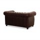 HAGA Liverpool 2. person chesterfield sofa - okseblodsskinn og tre