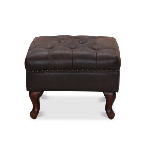 HAGA Aberdeen fodskammel - vintage brun polyester og tr