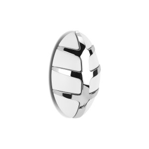 SPINDER DESIGN Bug knaggrekke - hvit plast og slv stl 