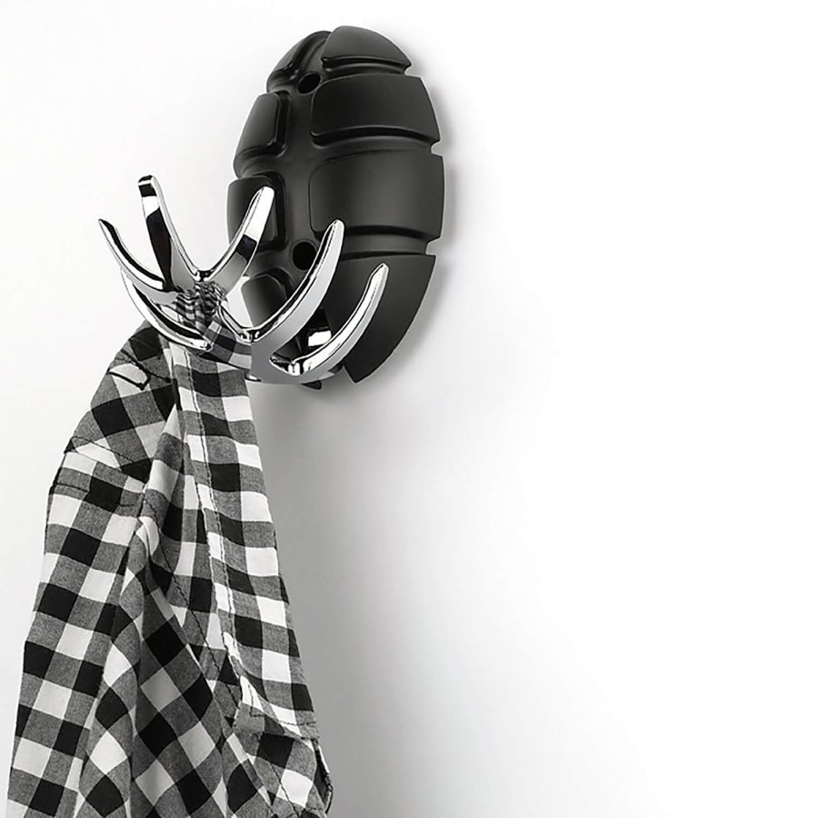 SPINDER DESIGN Bug knaggrekke - svart plast og slv stl 