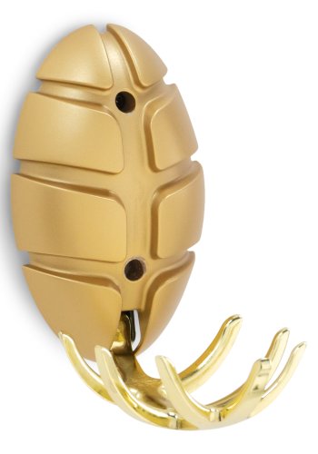 SPINDER DESIGN Bug knaggrekke, m. 7 kroker - gullmetall