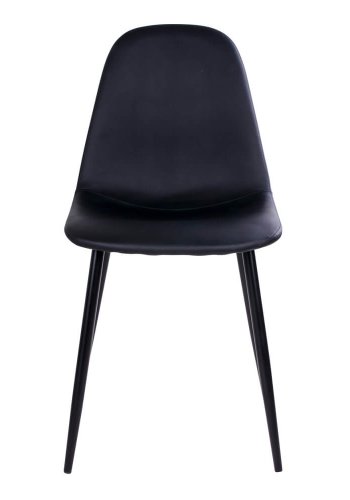 HOUSE NORDIC Stockholm spisestol - sort kunstskinn med sorte stlben