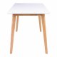 HOUSE NORDIC Vojens Esstisch - weiße Holzplatte und natürliche Holzbeine (120x70)
