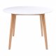 HOUSE NORDIC Vojens spisebord - hvit treplate og naturlige treben, rund ( 105)