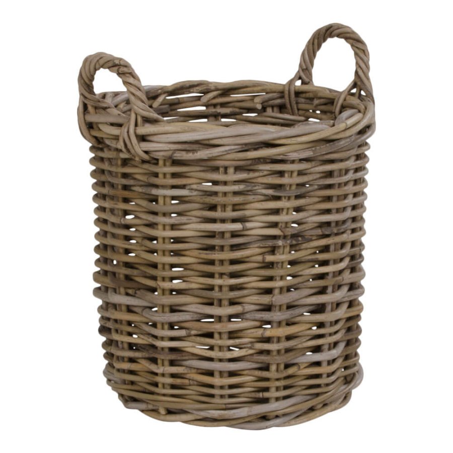 HOUSE NORDIC Caor kurv - flettet cuburotting, rund, m. hndtak (sett m. 4)