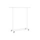 SONGMICS klesstativ p� hjul, kraftig klesstativ, med uttrekkbar hengeskinne, 90 kg lastekapasitet, enkel montering, b�rbar, klassisk hvit HSR013W01