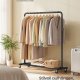 SONGMICS Klesstativ, Klesstativ p� hjul, Kledningsstativ, 2 l�sbare hjul, Soverom, T�ler opptil 50 kg, 38 x 110 x 141,5 cm, Blekksvart HSR016BH01