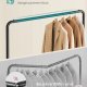 SONGMICS Klesstativ, Klesstativ p� hjul, Kledningsstativ, 2 l�sbare hjul, Soverom, T�ler opptil 50 kg, 38 x 110 x 141,5 cm, Blekksvart HSR016BH01