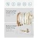 SONGMICS Klesstativ, Klesstativ, Klesstativ med st�lramme, med opphengsstang og hylle, 33,5 x 92,5 x 153 cm, for soverom, garderobe, vaskerom, hvit HSR023W01