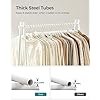 SONGMICS Klesstativ, Klesstativ, Klesstativ med st�lramme, med opphengsstang og hylle, 33,5 x 92,5 x 153 cm, for soverom, garderobe, vaskerom, hvit HSR023W01