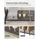 SONGMICS klesstativ p� hjul, klesstativ i metall med enkel skinne, med oppbevaringshylle, toppskinne, t�ler opptil 40 kg, svart HSR25BK