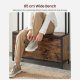 VASAGLE HSR405B01 entr�opstilling, m. 9 knager, 1 skob�nk, 1 hylde - vintage brun sp�nplade og sort st�l