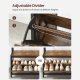 VASAGLE HSR405B01 entr�opstilling, m. 9 knager, 1 skob�nk, 1 hylde - vintage brun sp�nplade og sort st�l
