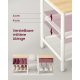 VASAGLE HSR415W09 entr�opstilling, m. spejl, 7 kroge, 2 hylder, b�nk - egetr�sfarvet sp�nplade og hvid st�l