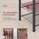 VASAGLE HSR426B01 entr�opstilling, m. 9 knager, 6 kroge, 8 hylder, b�nk - rustik brun sp�nplade og bl�ksort st�l