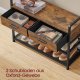 VASAGLE HSR429B01 entr�opstilling, m. 10 kroge, 1 b�jlestang, 3 hylder, 2 skuffer - vintage brun sp�nplade og bl�ksort st�l