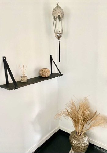 NocNoi Harre Vig vegghylle - sortoljet eik m. sort lrreim, 50-100