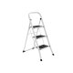SONGMICS GSL03WT stige, 3 trinn, sklisikker matte, sammenleggbar, b�rbar - hvitt st�l
